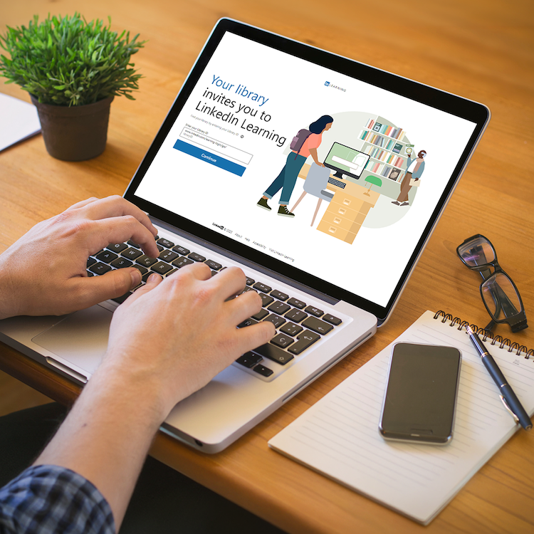 Logging into LinkedIn Learning for Libraries.