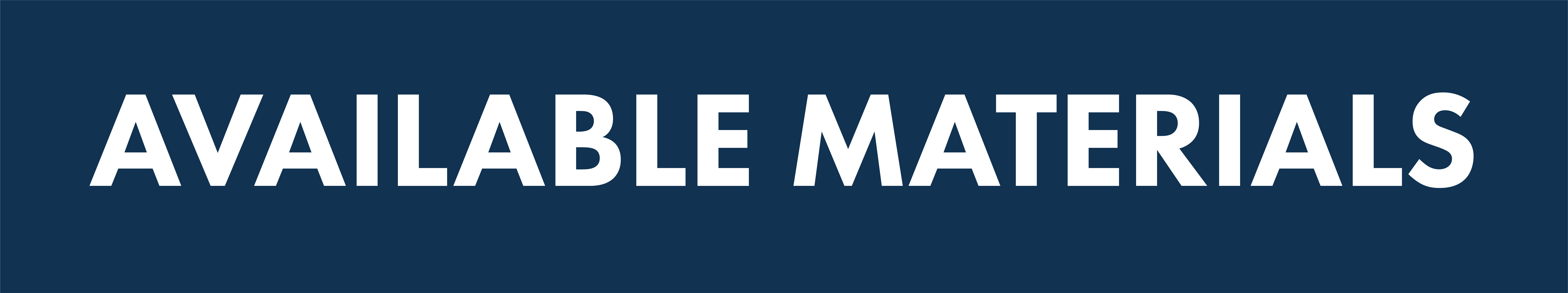 Available Materials