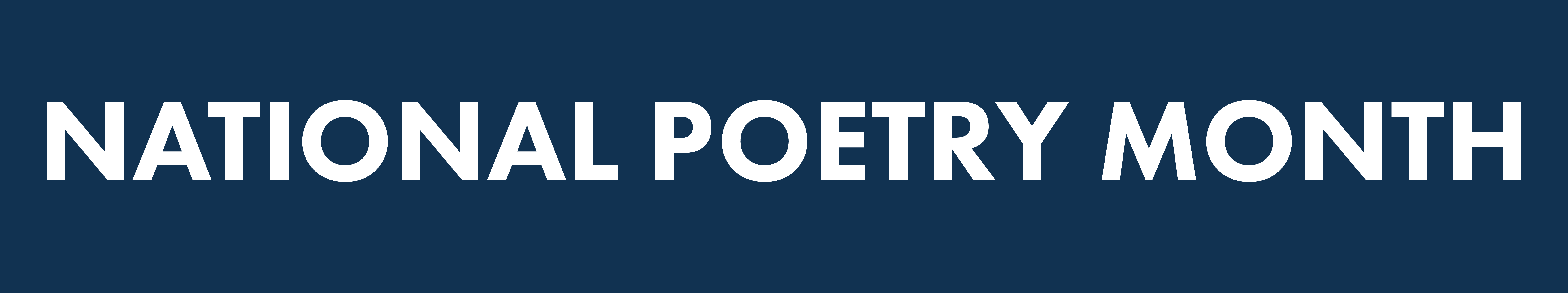 National Poetry Month