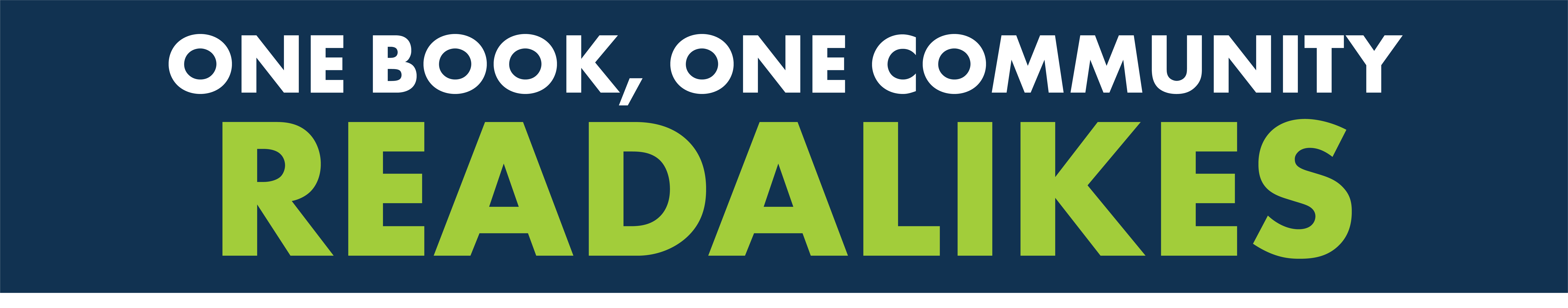 One Book, One Community Readalikes