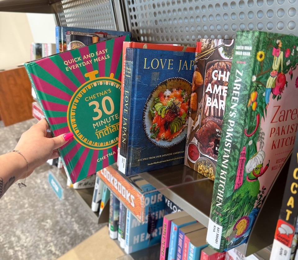 Cookbooks on our AAPI display.