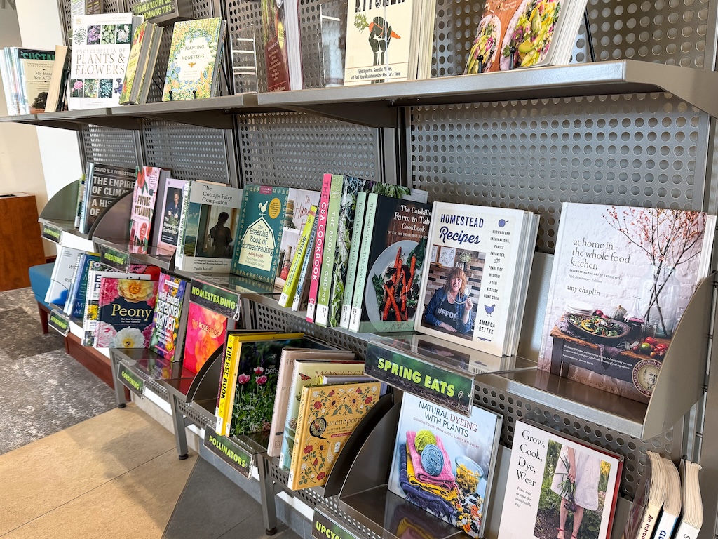 Closeup of materials on the Welcome Spring display