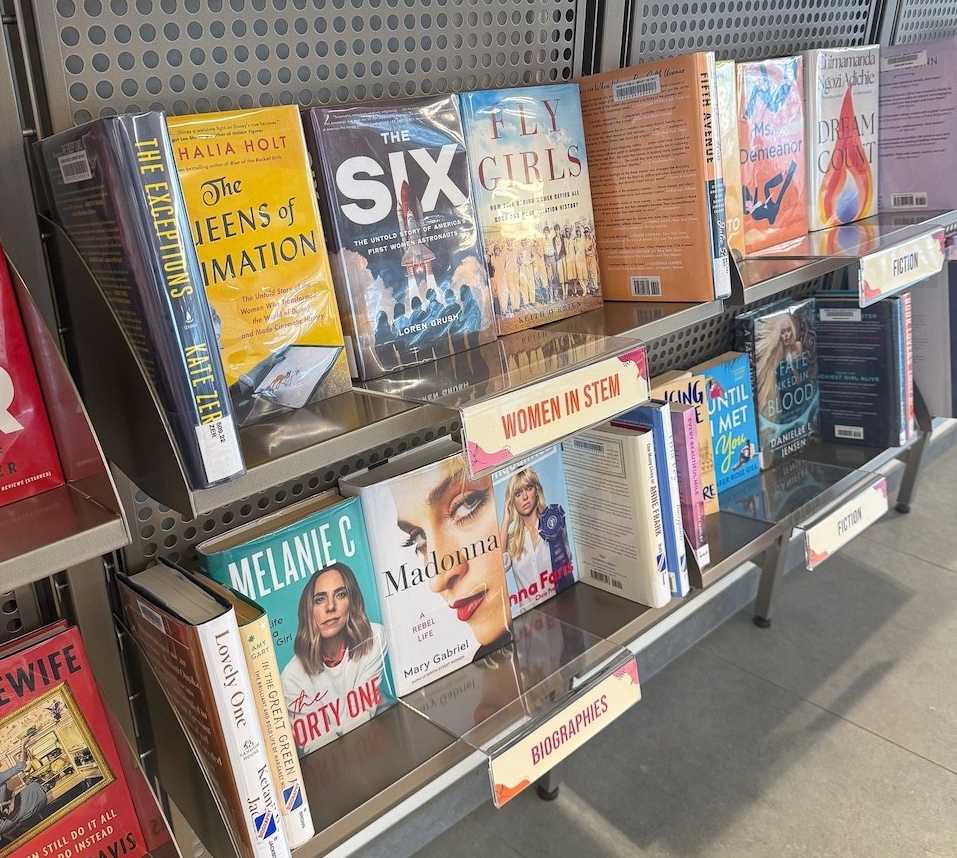 Books on the Women's History Display