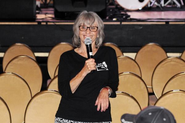 Pamela Enzwiler-Pulice giving a presentation.