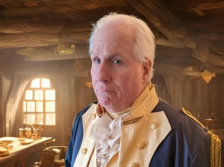 Terry Lynch dressed as Baron von Steuben.