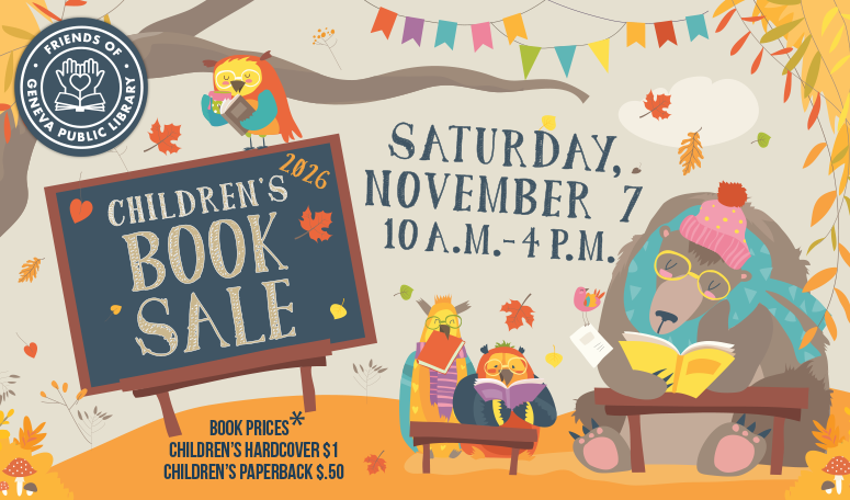 Children's Book Sale. Saturday, November 7 from 10 a.m. to 4 p.m.