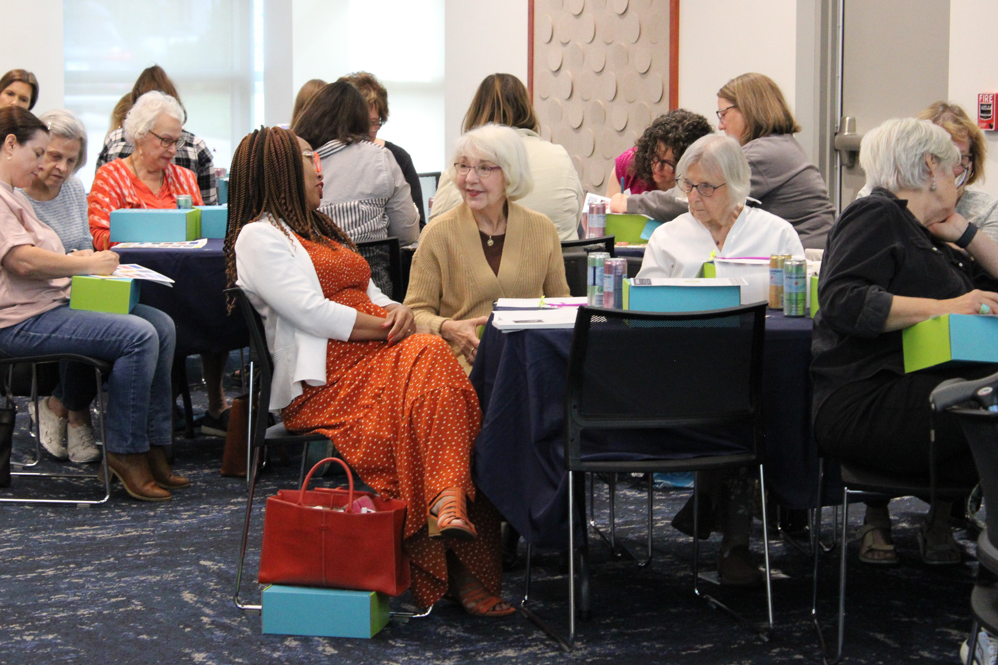 Group of women talking.