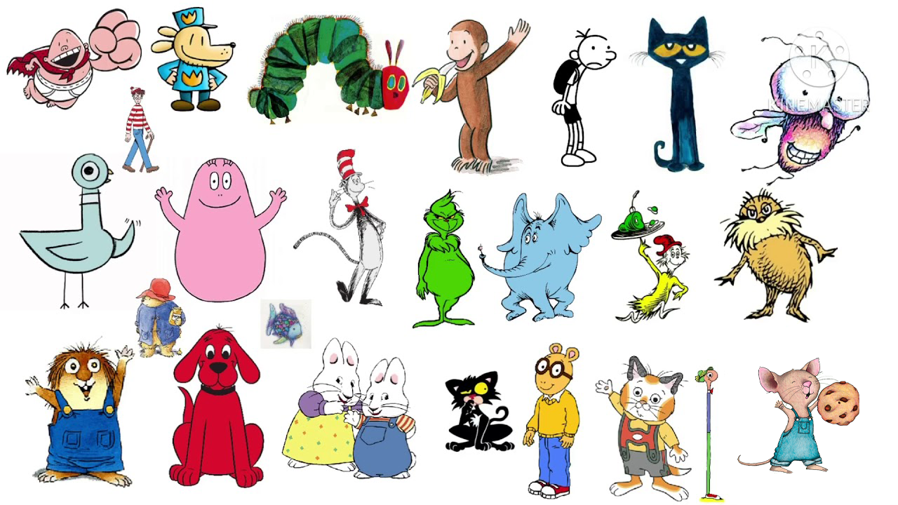 Collage of children's book characters.