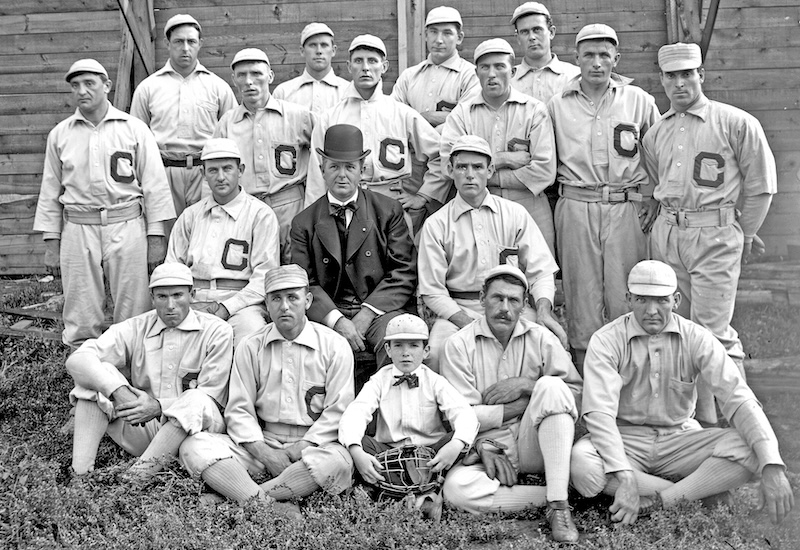 Black and white photo of the Chicago Stockings