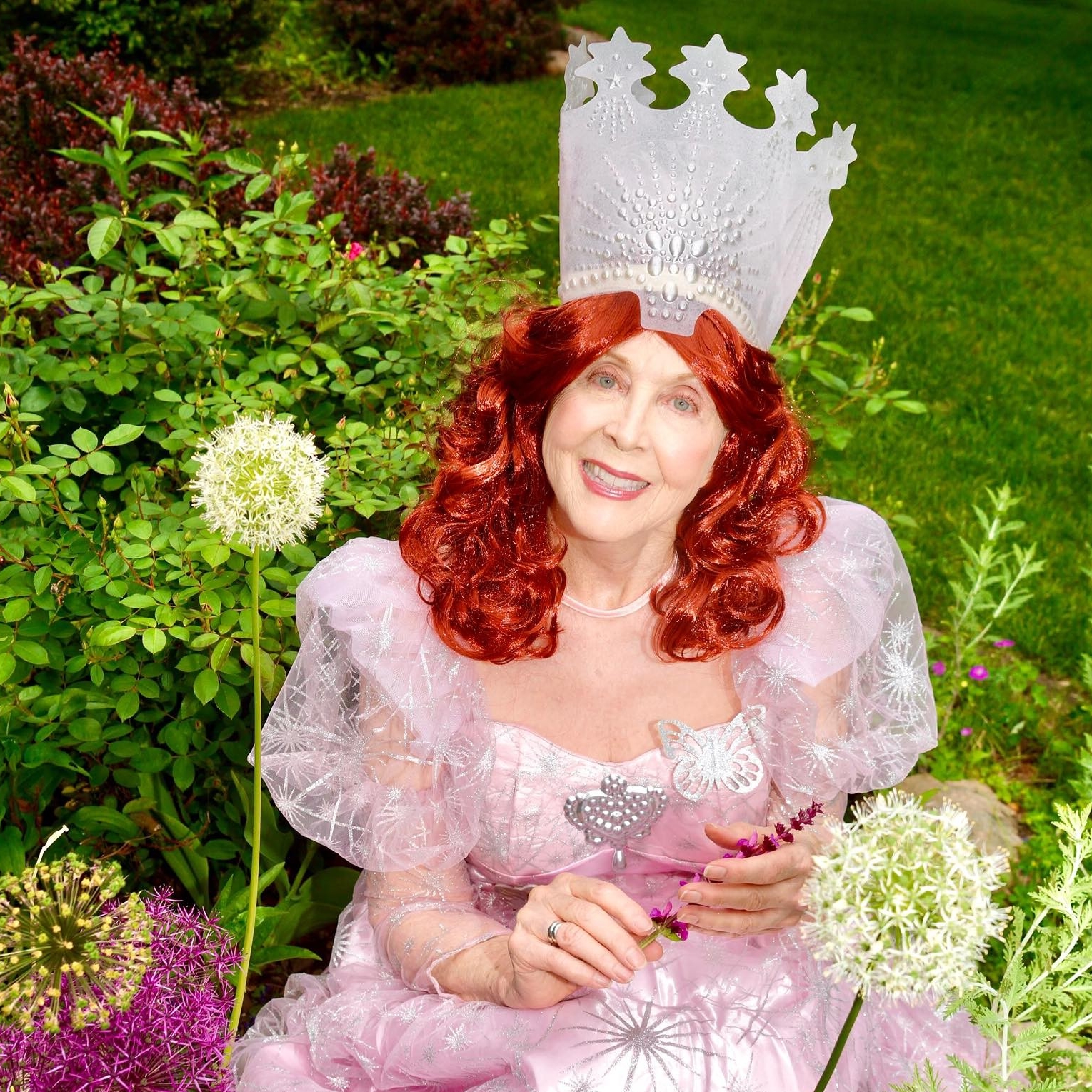 Lynn Rymarz dressed as Glinda from the Wizard of Oz
