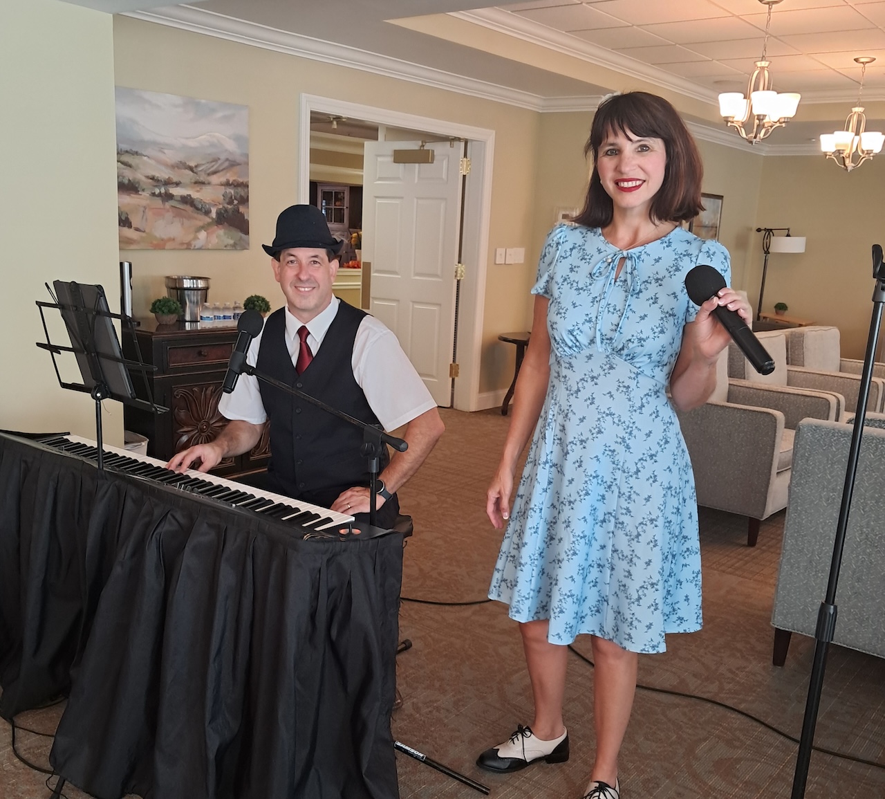 Matt and Cynthia performing together.