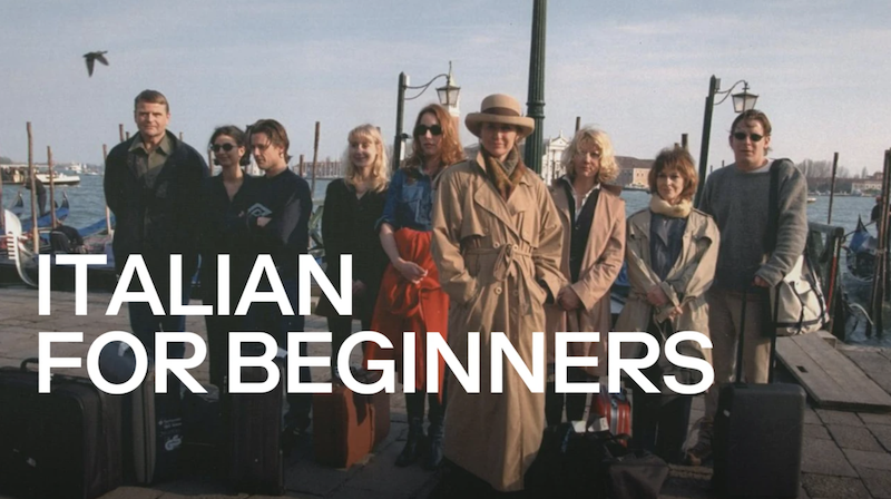 Itlian for Beginners movie poster.
