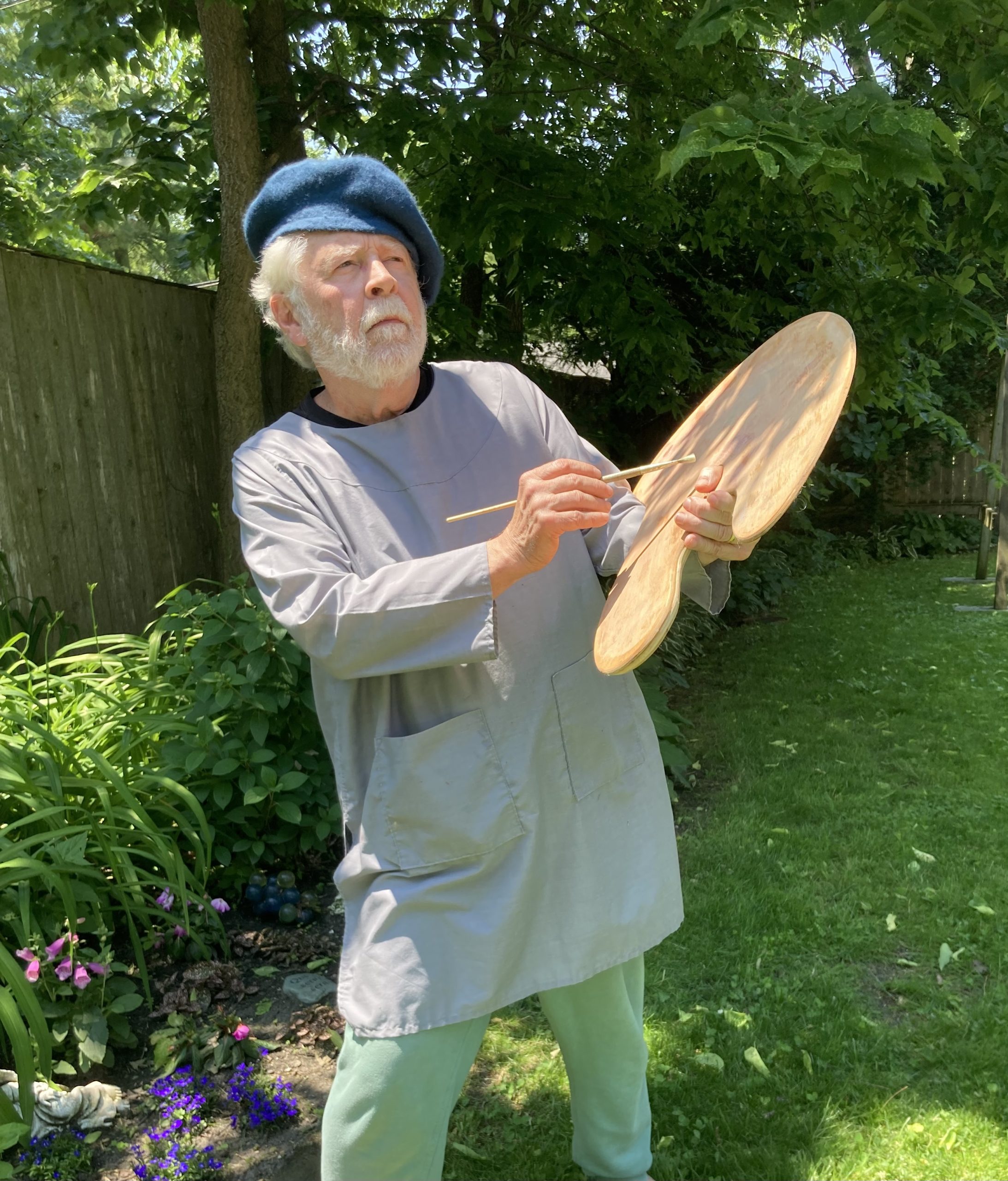 Parks posing as Monet. Photo by Gay Riseborough