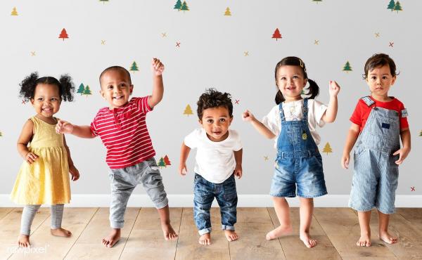 Children dancing.