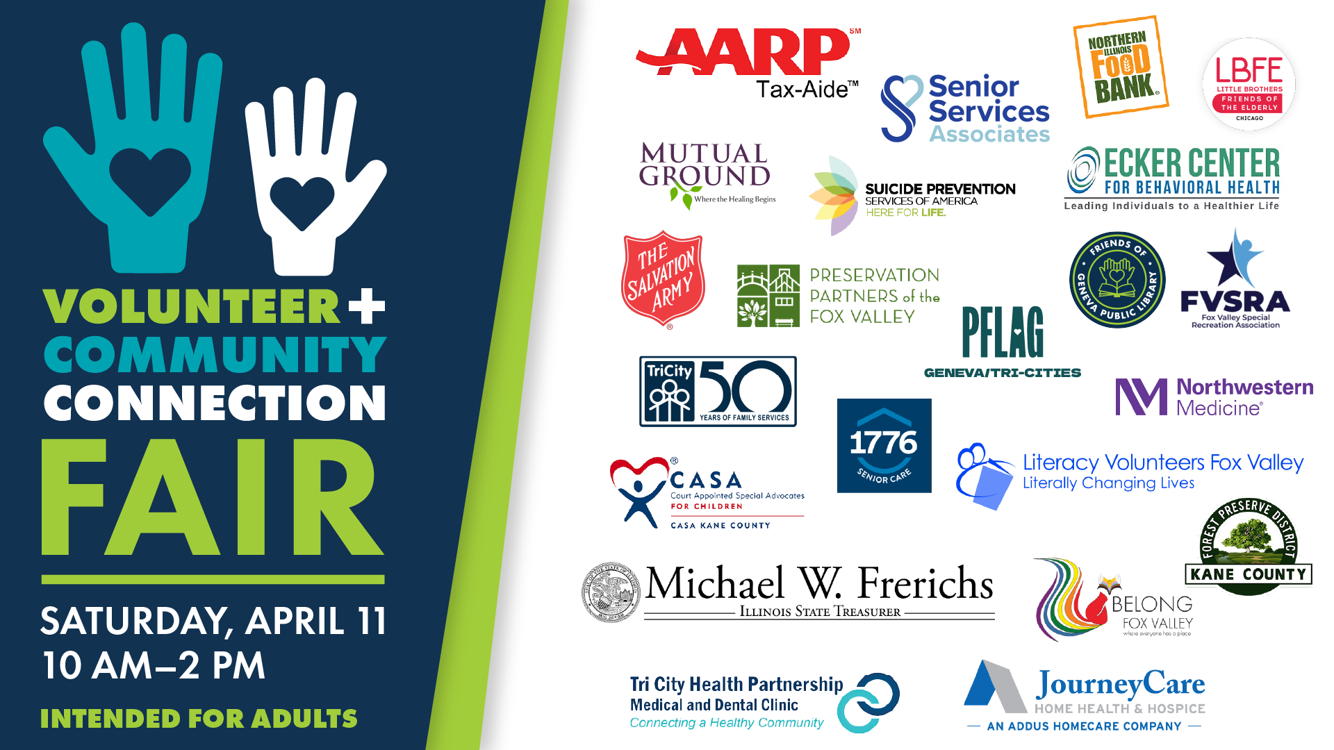 Volunteer and Community Connection Fair promotional image.