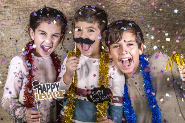 Children celebrating the New Year