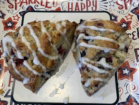 Red, white, and blue scones.