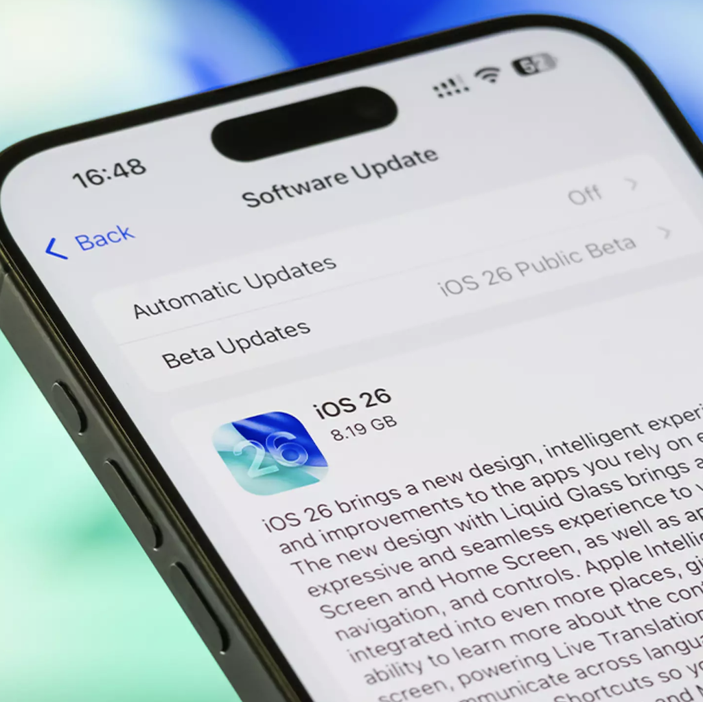 iOS 26 update on iPhone