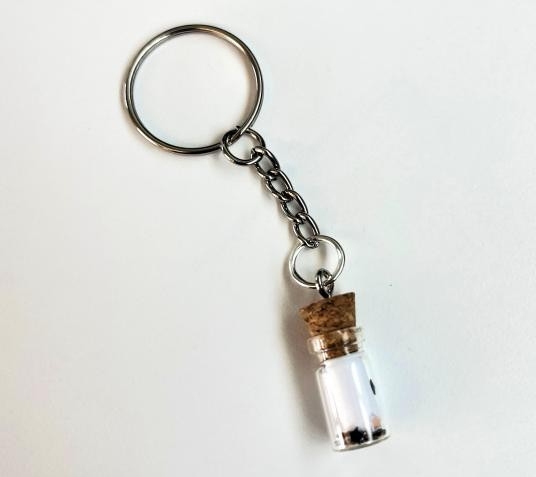 Keychain message in a bottle.