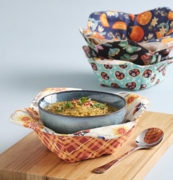 Hand sewn bowl cozies